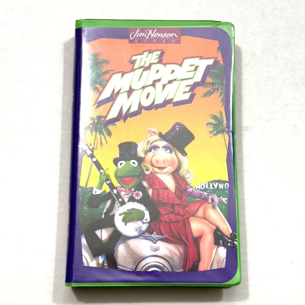 Vintage 1993 The Muppet Movie VHS Jim Henson Green Clamshell Case